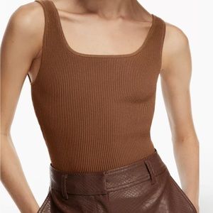Babaton (Aritzia) Sculpt Knit Squareneck Top